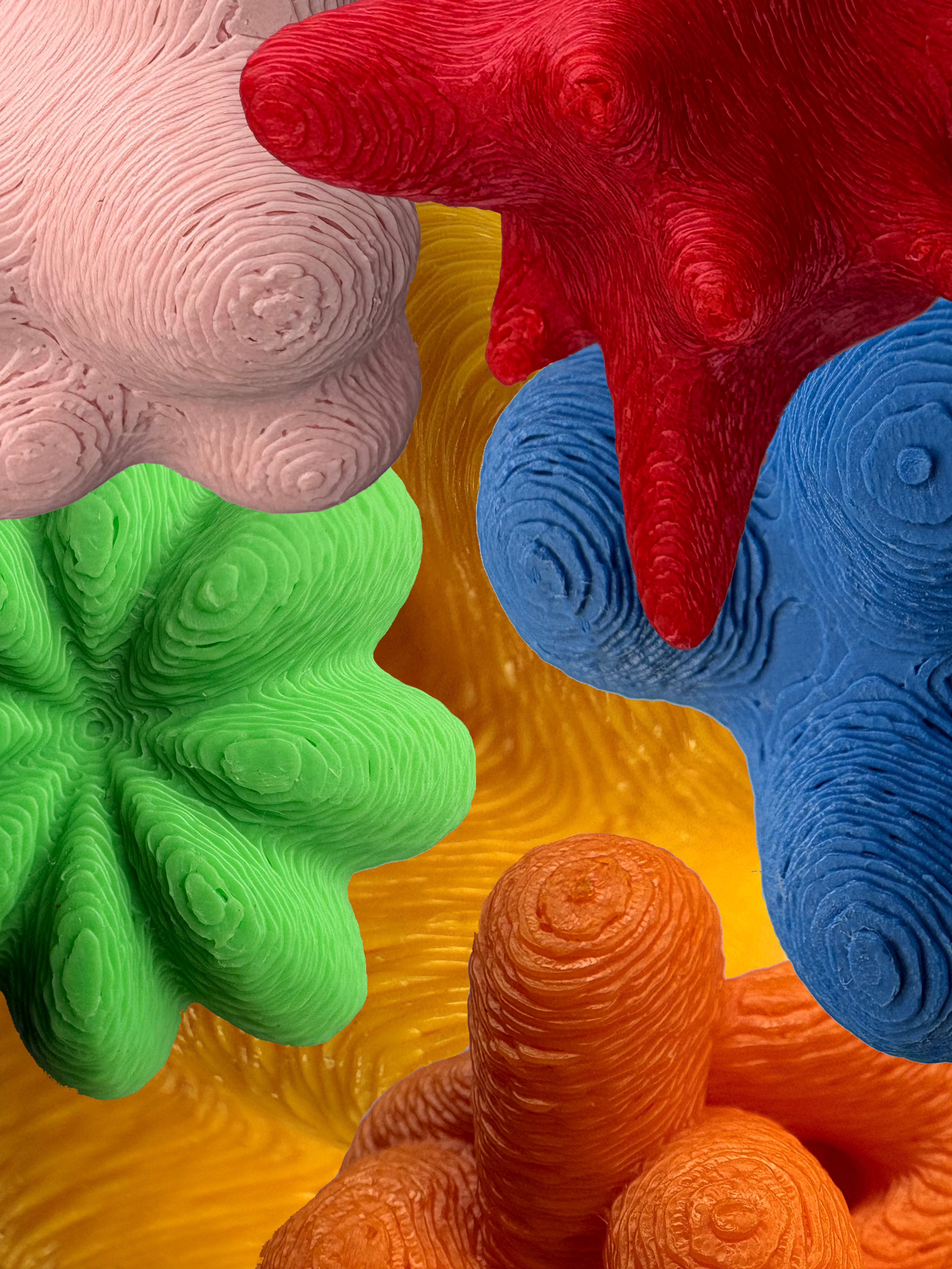 Abstrakte Kühlschrankmagnete – 6er-Set